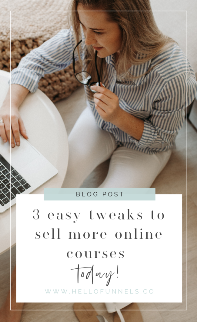 Doing it Online Episode 13: 3 easy tweaks to sell more online courses TODAY