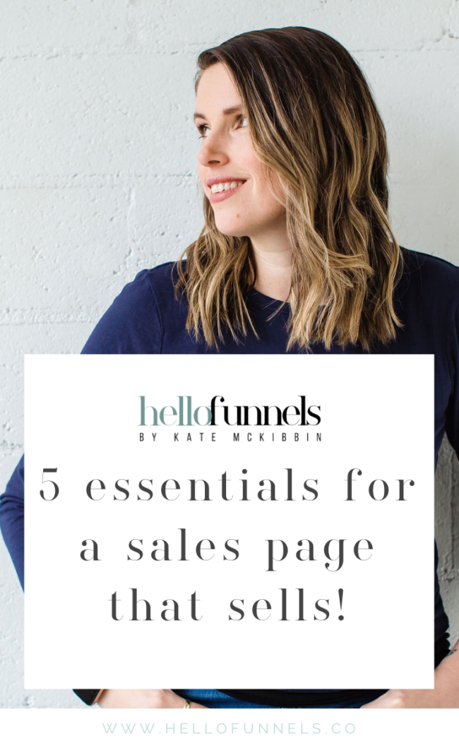 5 essentials for a sales page that sells