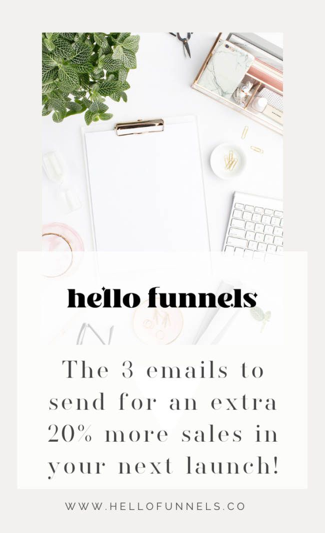 The 3 emails to send for an extra 20% more sales in your next launch! 